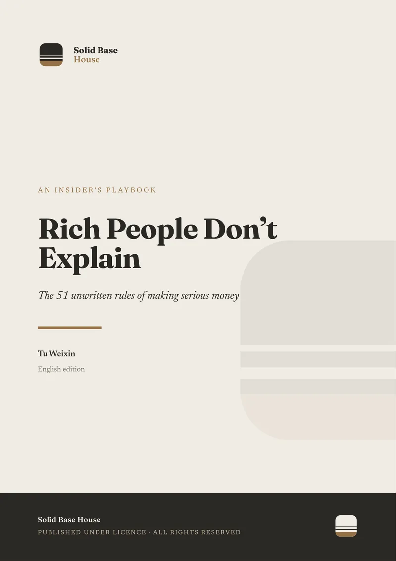 Portada de Rich People Don’t Explain, de Tu Weixin